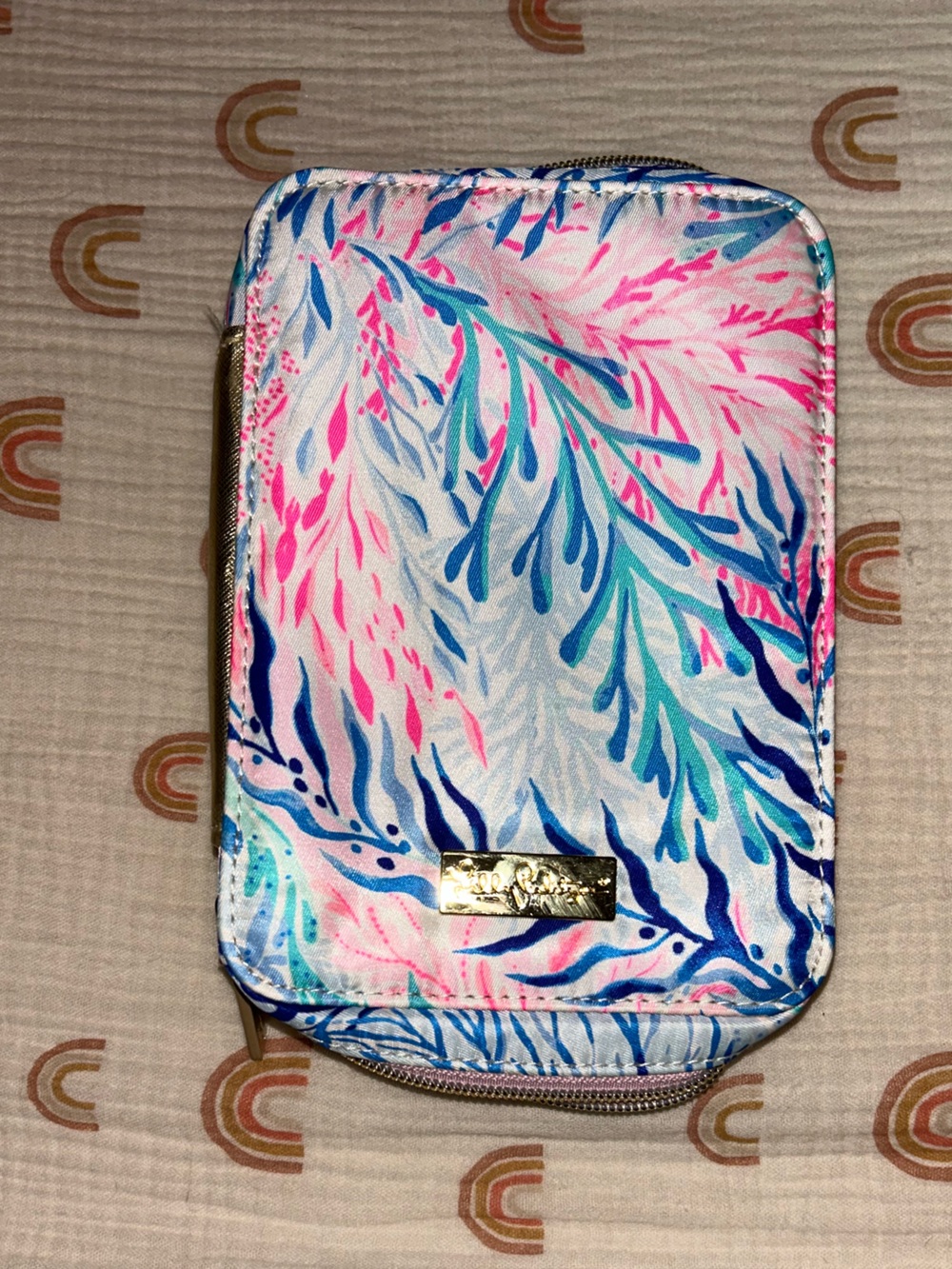 Lilly Pulitzer Colorful Watercolor Floral Makeup Case
